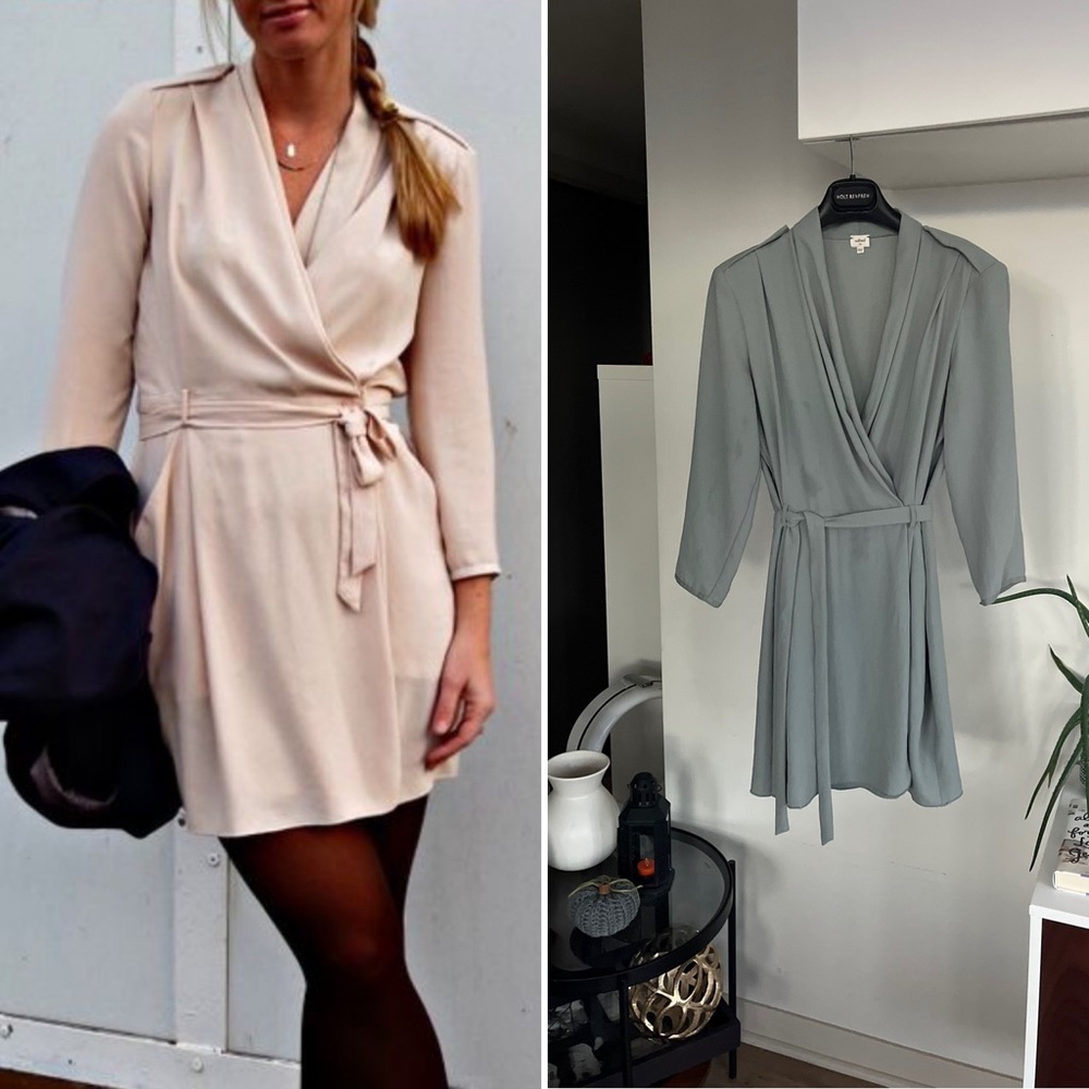 Aritzia Wilfred Franca long sleeve New Wrap Formal Business Causal Dress  size S